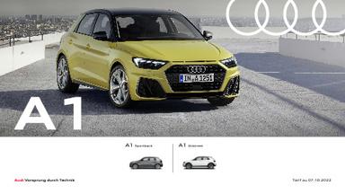 Catalogue Audi A1 Du 07 Octobre 2022 Au 31 Décembre 2025