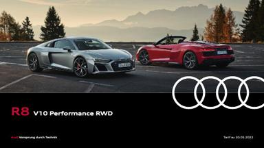 Catalogue Audi R8 RWD Coupé et Spyder Du 20 Mai 2022 Au 31 Décembre 2025