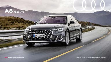Catalogue Audi A8 facelift Du 1er Août 2022 Au 31 Décembre 2025