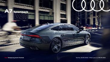 Catalogue Audi A7 Sportback Du 08 Septembre 2022 Au 31 Décembre 2025