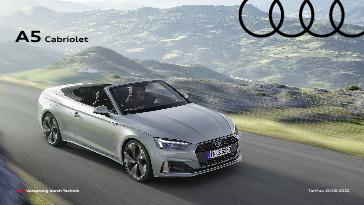 Catalogue Audi A5 Cabriolet Du 20 Juin 2022 Au 31 Décembre 2025