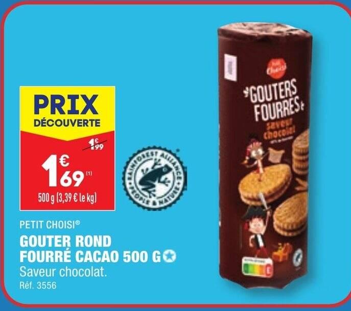 GOUTER ROND FOURRÉ CACAO 500 GO Saveur chocolat.