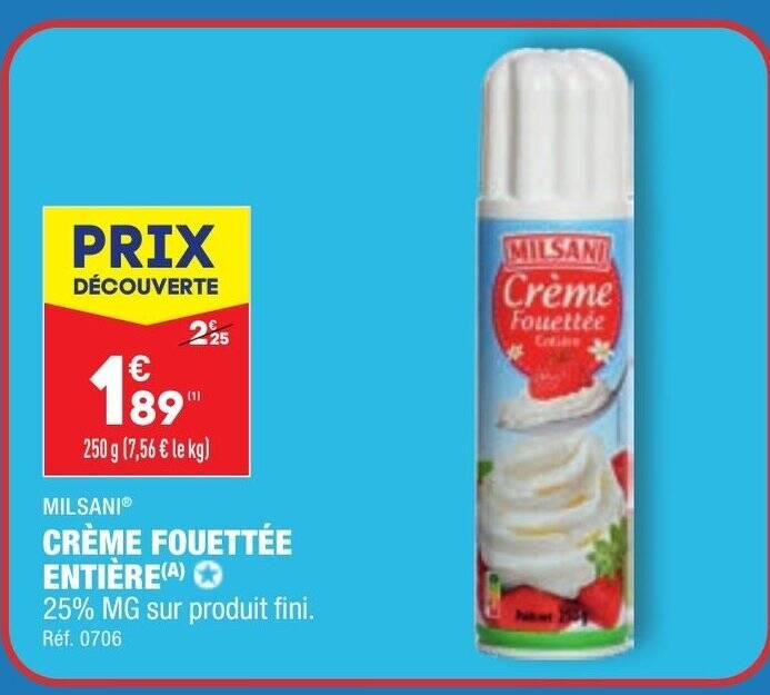 CRÈME FOUETTÉE ENTIÈRE(A)