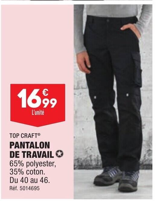 TOP CRAFT® PANTALON DE TRAVAIL 65% polyester, 35% coton.