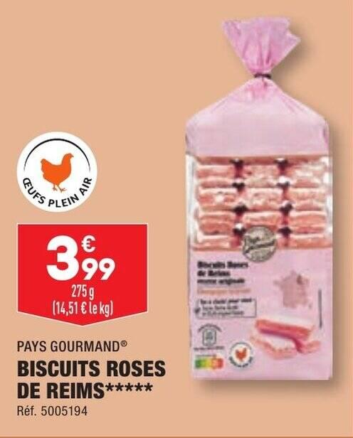 PAYS GOURMANDⓇ BISCUITS ROSES DE REIMS*****