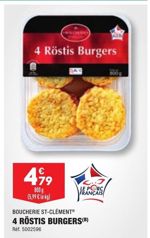 4 RÖSTIS BURGERS(B)