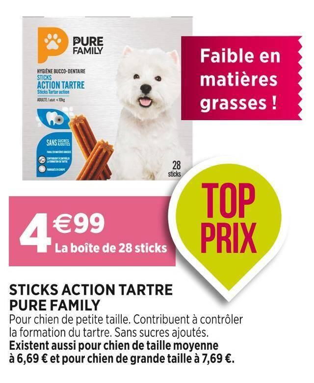 PURE FAMILY STICKS ACTION TARTRE