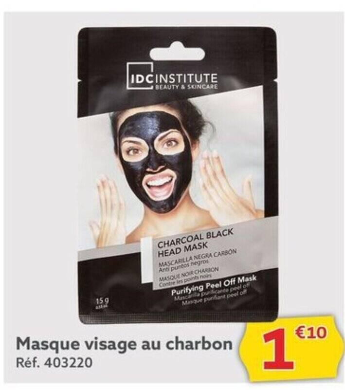 Masque visage au charbon