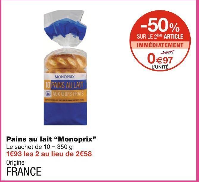 Monoprix Pains au lait