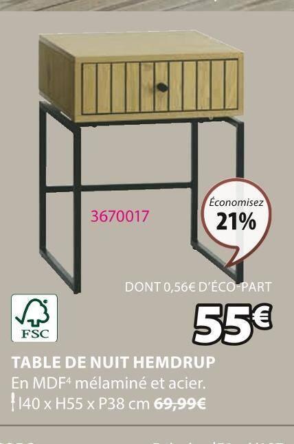 TABLE DE NUIT HEMDRUP