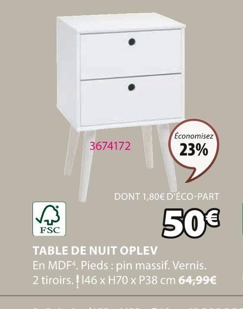 TABLE DE NUIT OPLEV