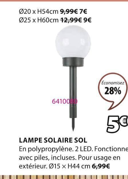 LAMPE SOLAIRE SOL