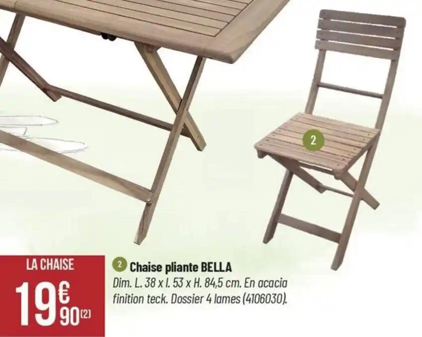 Chaise pliante BELLA