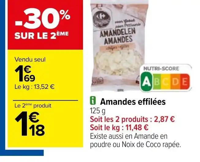 Amandes effilées