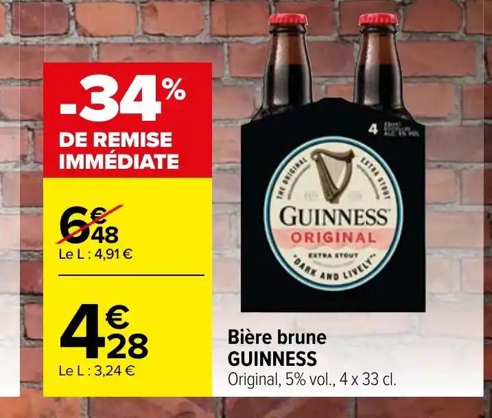 Bière brune GUINNESS