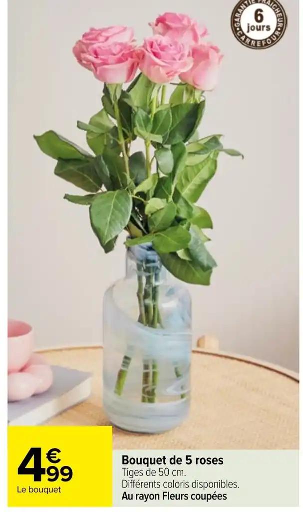 Bouquet de 5 roses