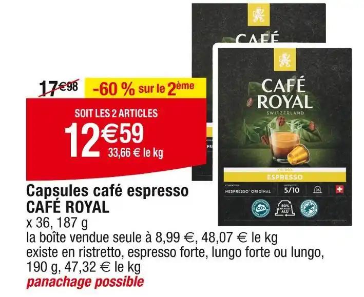 CAFÉ ROYAL Capsules café espresso