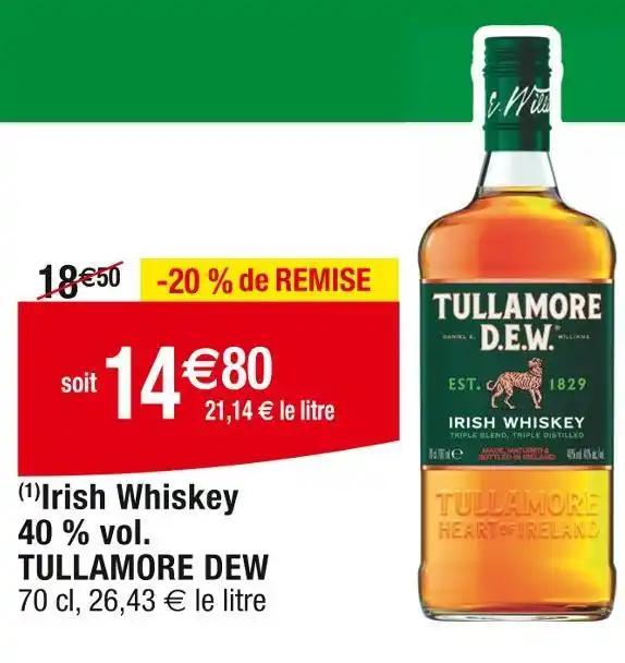 TULLAMORE DEW Irish Whiskey 40% vol