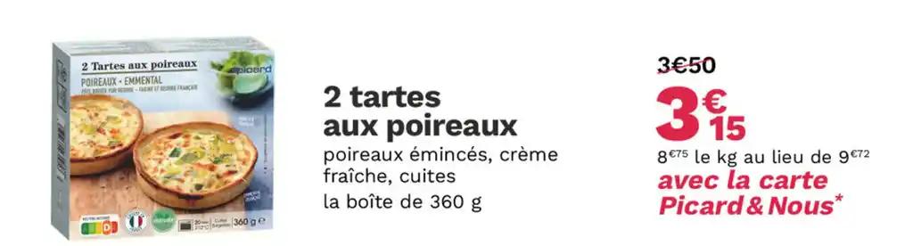2 tartes aux poireaux