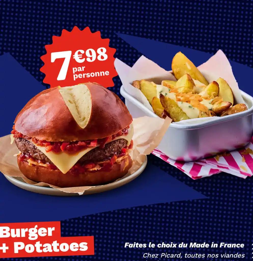 Burger + Potatoes