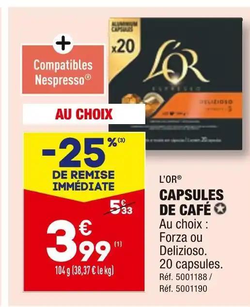 L'OR CAPSULES DE CAFÉ