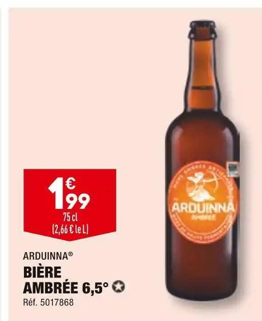 ARDUINNA BIÈRE AMBRÉE 6,5°