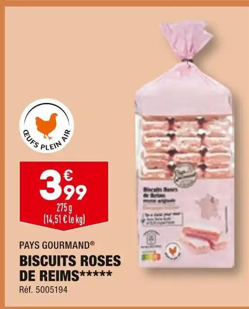 PAYS GOURMAND BISCUITS ROSES DE REIMS