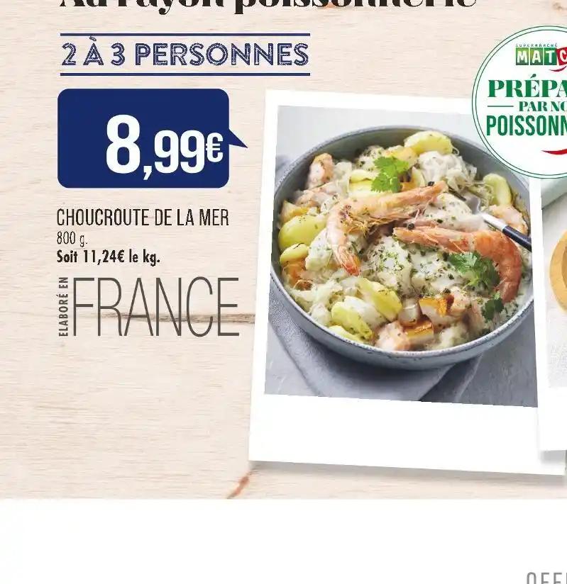 CHOUCROUTE DE LA MER
