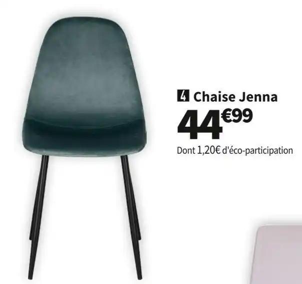 CHAISE TISSU JENNA