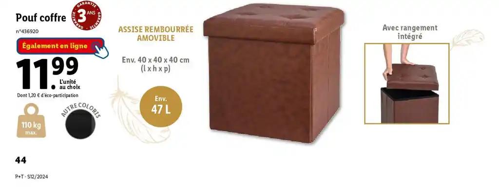 Pouf coffre 3A