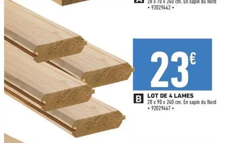 LOT DE 4 LAMES