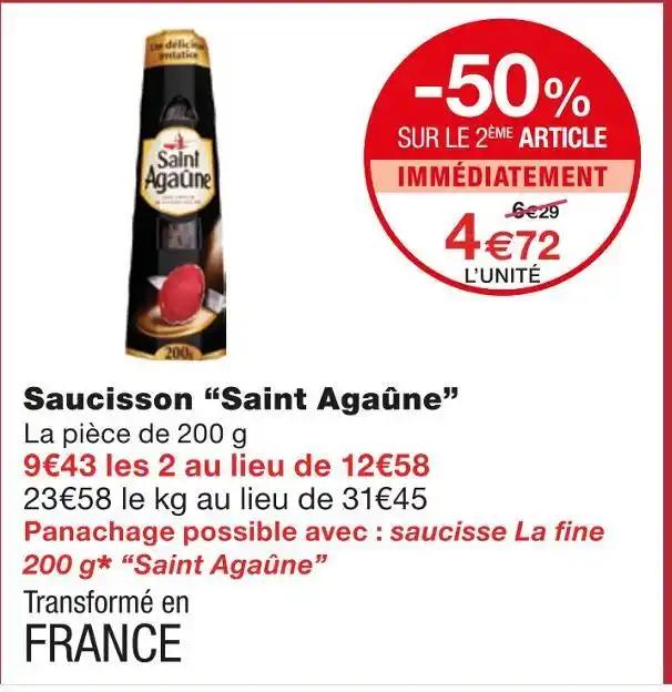 Saint Agaûne Saucisson