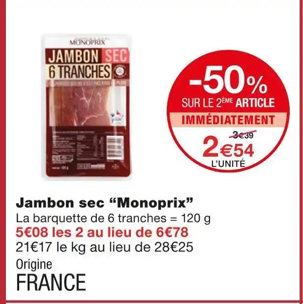 Monoprix Jambon sec