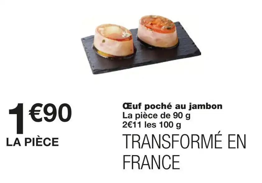 Œuf poché au jambon