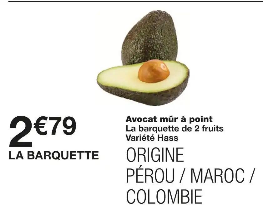 Avocat mûr à point