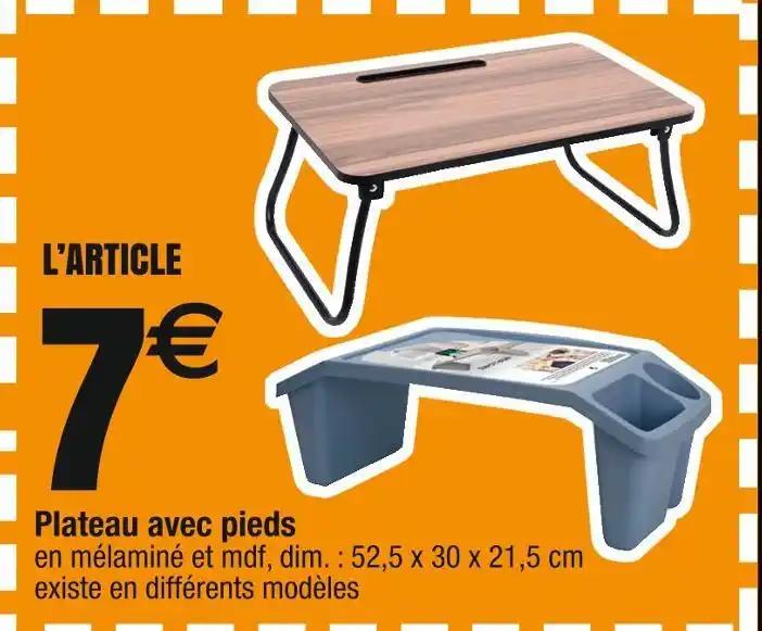 Plateau avec pieds