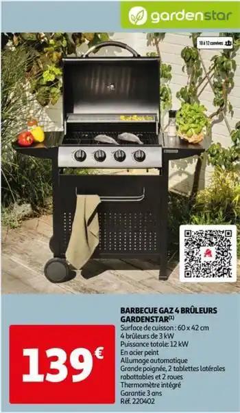 Gardenstar - barbecue gaz 4 brûleurs