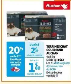Auchan - terrines chat gourmand