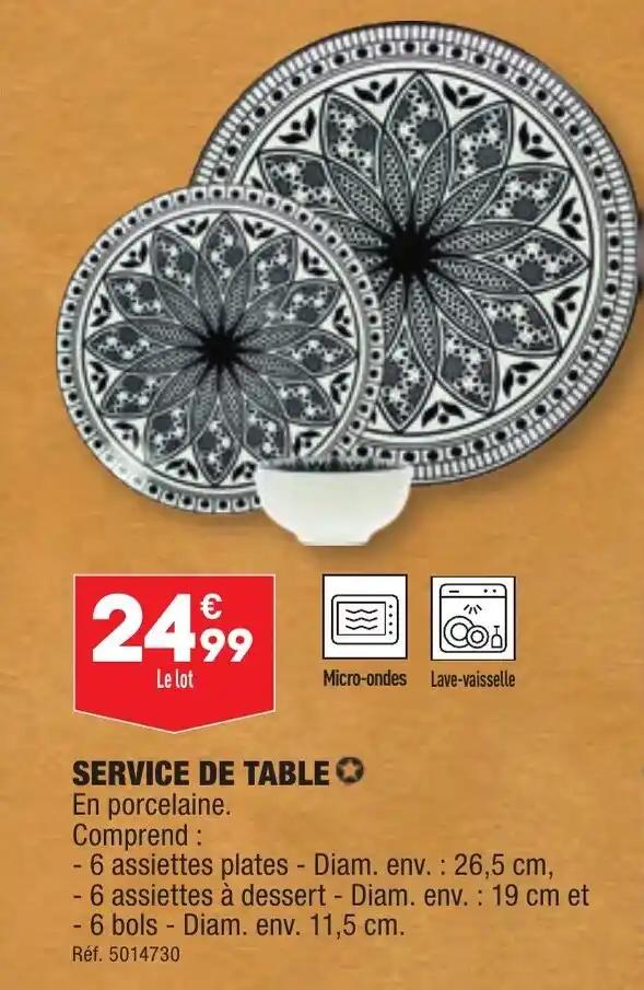 SERVICE DE TABLE ✪