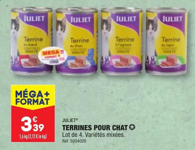 JULIETⓇ TERRINES POUR CHAT