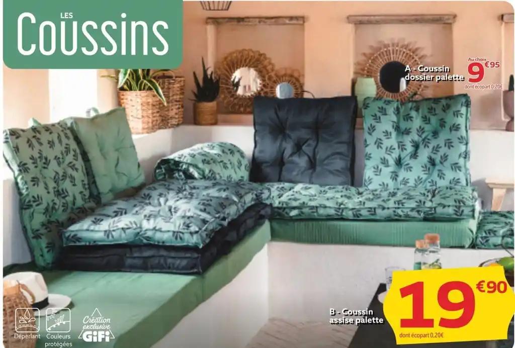 Coussin assise palette
