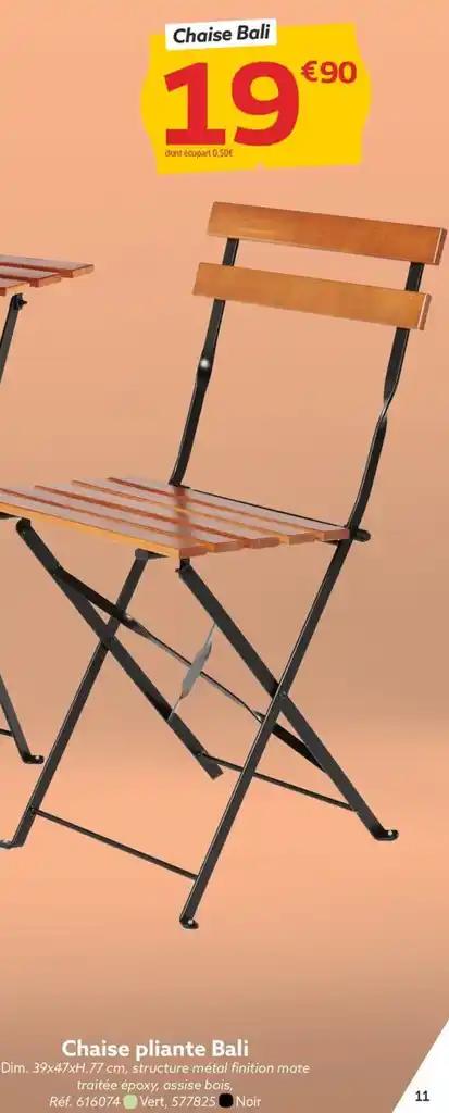 Chaise pliante Bali
