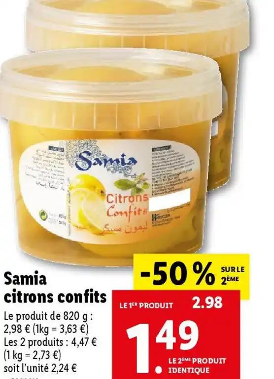 Samia citrons confits