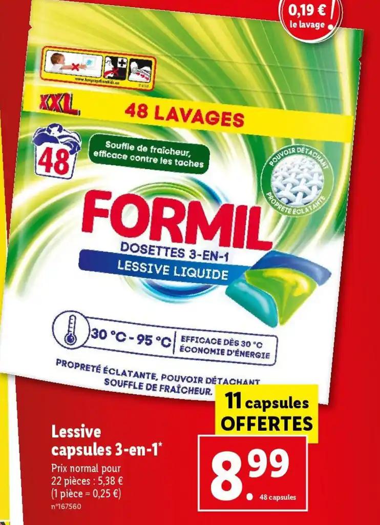 Lessive capsules 3-en-1