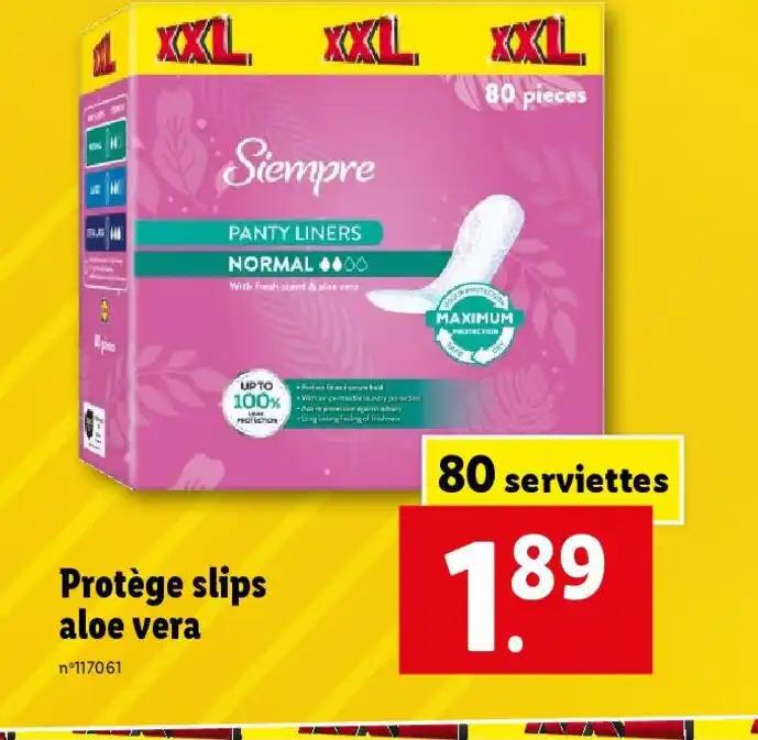Protège slips aloe vera