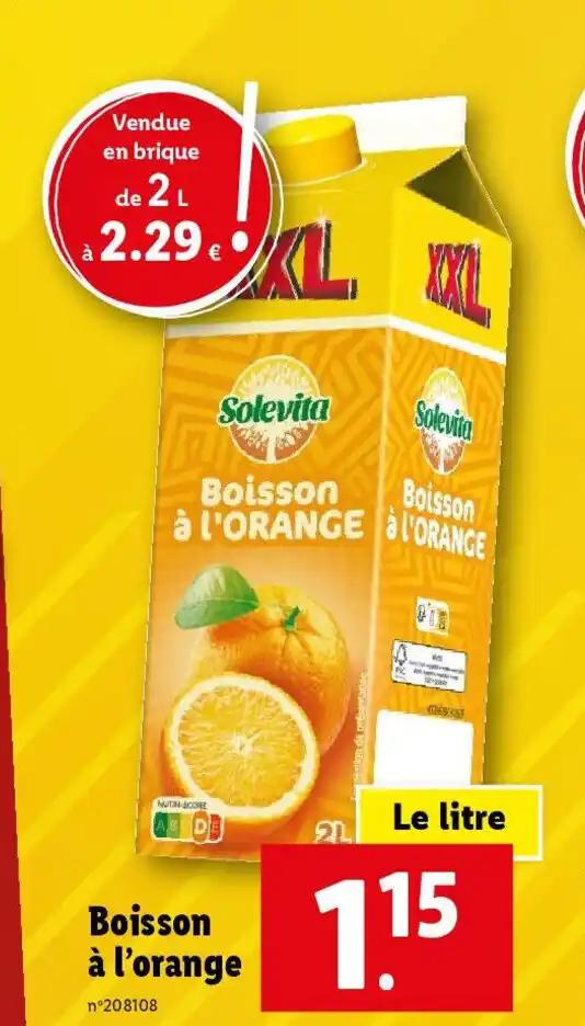 Boisson à l'orange
