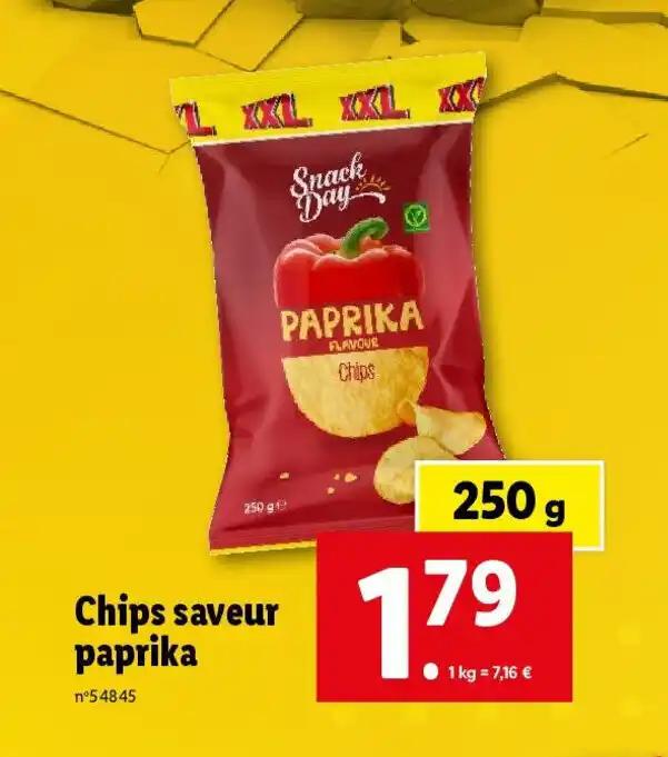 Chips saveur paprika