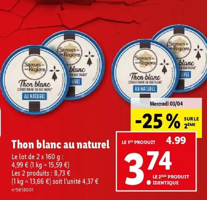Thon blanc au naturel