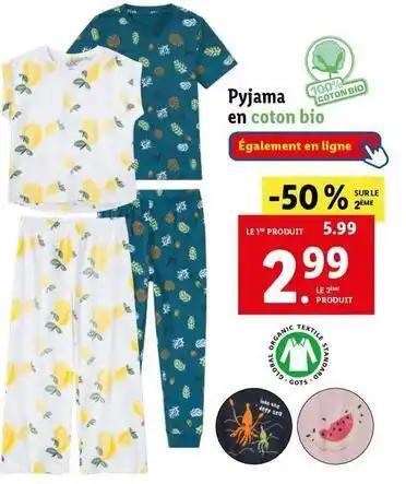Pyjama en coton bio