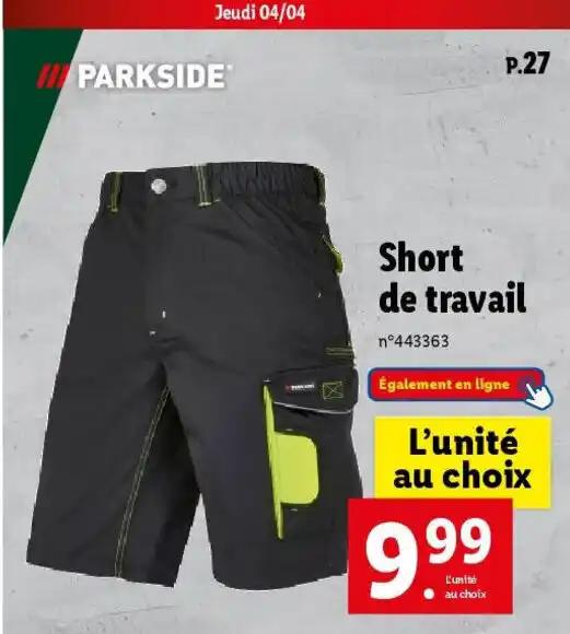 Short de travail